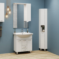 Тумба с раковиной Onika Моника 75 напольная, белая, с корзиной 107502