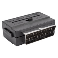 Переходник Pro Legend SCART вилка - 3RCA розетка с переключателем PL1129