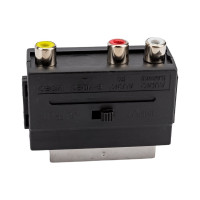 Переходник Pro Legend SCART вилка - 3RCA розетка с переключателем PL1129