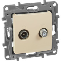 Двухкабельная розетка TV/SAT Legrand ETIKA слоновая кость 672357