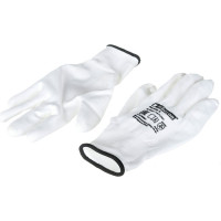 Перчатки для точных работ Fiberon полиэстер, полиуретановое покрытие, в и/у, 9(L), белые 119327