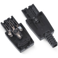 Разборная вилка Cabeus С13, 10А, 250 V, черная IEC-320-C13