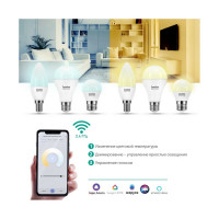 Светодиодная лампа Camelion Smart Home LSH7/G45/RGBСW/Е27/WIFI 7Вт Е27 RGB+DIM+CW 220В 14501