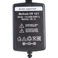 Источник питания Бастион Mollusk-VR 12/1 12В, 1А, сетевой диапазон 110-245В провод с вилкой 8833