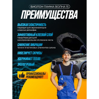 Шумоизоляция SGM Виолон Гамма волна 15, 4 листа/ акустический поролон самоклеящийся SGM.VLG.15KS.075X100.4