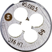 Плашка ИНСТУЛС М5.0x0.5x20x5 9ХС 6g 2650-1558 лев ГОСТ 9740-71 00001378367