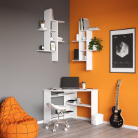 Компьютерный стол СОКОЛ белый КСТ-02 00-00010954