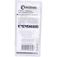 Набор Г-образных шестигранных ключей INTERTOOL 9ед.,1.5-10мм, Cr-V, 55 HRC Big HT-0603