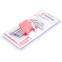 Набор Г-образных ключей INTERTOOL TORX 9шт, Т10-Т50, Cr-V, Small HT-0607