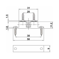 Роликовая защелка Amig латунь 13 LM