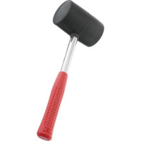 Резиновая киянка INTERTOOL 680г. 75 мм, черная резина, металлическая ручка HT-0232