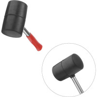 Резиновая киянка INTERTOOL 680г. 75 мм, черная резина, металлическая ручка HT-0232