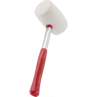 Резиновая киянка INTERTOOL 680г. 80 мм, белая резина, металлическая ручка HT-0235