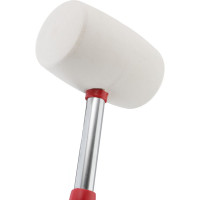 Резиновая киянка INTERTOOL 680г. 80 мм, белая резина, металлическая ручка HT-0235