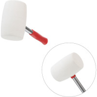 Резиновая киянка INTERTOOL 680г. 80 мм, белая резина, металлическая ручка HT-0235