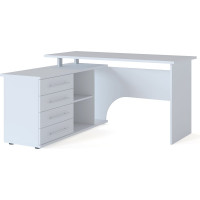 Компьютерный стол СОКОЛ левый белый КСТ-109Л КСТ109ЛБ6