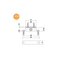 Роликовая защелка Amig латунь антик 13 A