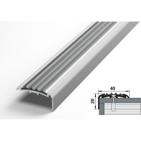 Порог угловой Лука 40х20 мм, серебро, 90 см УТ000023706