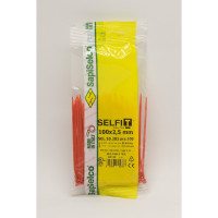 Стяжки SapiSelco красного цвета, 2.5x100 мм, полиамид 6.6, уп. 100 шт. SEL.10.202R