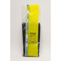 Стяжки с металлической вставкой в головке SapiSelco ME.T, черного цвета, 4.5x186, полиамид 6.6, уп.100 шт. MET.3.2123R