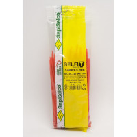 Стяжки SapiSelco красного цвета, 3.5x140 мм, полиамид 6.6, уп. 100 шт. SEL.10.210R