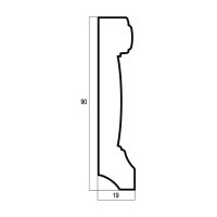 Декоративный плинтус Cosca Decor 90 античная медь СПБ016720