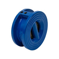 Обратный клапан Ci Ду50 Ру16 двухдисковый межфланцевый чугунный D100-01758