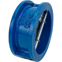 Обратный клапан Ci Ду100 Ру16 двухдисковый межфланцевый чугунный D100-01754 Т0000000127