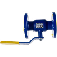 Шаровой стандартнопроходной кран Ci аналог 11с67п Ду50 Ру40 стальной, с рукояткой D160-01488