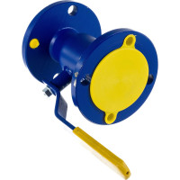 Шаровой стандартнопроходной кран Ci аналог 11с67п Ду50 Ру40 стальной, с рукояткой D160-01488