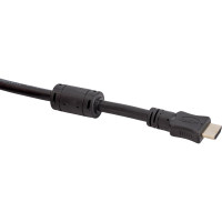Кабель HDMI Cablexpert 19M/19M, v2.0, медь, позол.контакты, экран, 2 фер.кольца, 15м, черный, пакет, HDMI CCF2-HDMI4-15M