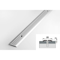 Порог прямой алюминиевый ЛУКА (25 мм, 1,8 м, без покрытия) 00000001333