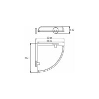 Угловая полка Ekko E3621-1