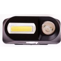 Налобный аккумуляторный фонарь Ultraflash LED53763 4Вт черный XPE+COB LED 1 реж., крепл. 14504