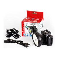 Налобный аккумуляторный фонарь Ultraflash LED5368 220В черный 1 Ватт LED+1,5Ватт COB, 2 режима 14452