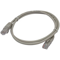 Патч-корд ЭРА PC1U U/UTP категория 5e, длина 1 метр, неэкранированный, серый, Cu, Б0051409