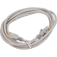 Патч-корд ЭРА Simple PC-2U-A U/UTP категория 5e, длина 2 метра, неэкранированный, серый, Б0051372