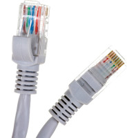 Патч-корд ЭРА Simple PC-7U-A U/UTP категория 5e, длина 7 метров, неэкранированный, серый, Б0051375