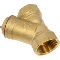 Сетчатый фильтр STI латунный Y-образный Ду32 Ру16 муфтовый уплотнение паронит D260-00676 ТТ000009626