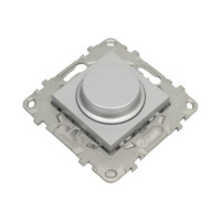 Поворотно-нажимной универсальный светорегулятор Systeme Electric UNICA NEW LED 5-200Вт, алюминий NU551430