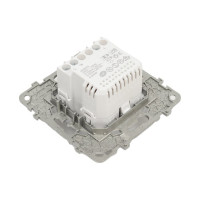 Поворотно-нажимной универсальный светорегулятор Systeme Electric UNICA NEW LED 5-200Вт, алюминий NU551430