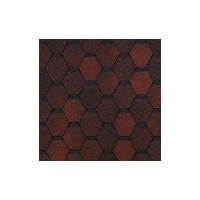 Гибкая черепица DOCKE PIE EURASIA ШЕСТИГРАННИК красный ZRKQ-1114