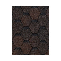 Гибкая черепица DOCKE PIE EURASIA ШЕСТИГРАННИК коричневый ZRKQ-1023