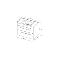 Тумба Aquanet Августа 80 Flat белый глянец 00277508