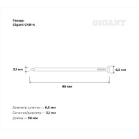 Гвоздь Gigant цинк 3,1x90 гладкие BK 3600 шт. GVB-4