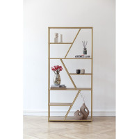 Стеллаж GreenWeen ARNETTA золотой/Робиния 1920x900x300 GW-ANNET-G-LD-R