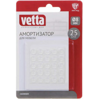 Амортизатор для мебели VETTA 25 шт, силикон, d8 мм 444-088