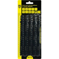 Пилка Berger BG для эл.лобзика по дереву T344D, быстрый рез 5 шт, шаг 4.0 мм, длина 152x126 мм BG1713