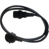 Кабель питания Cablexpert Schuko- C13, 6А, черный, с заземлением 1м PC-186-1M