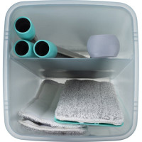 Швабра LAIMA с отжимом и двухкамерным ведром, 3 насадки из микрофибры, 7 литров, COMPACT MOP, 607389